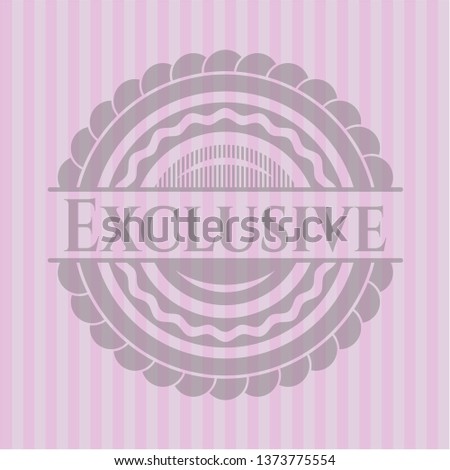 Exclusive realistic pink emblem