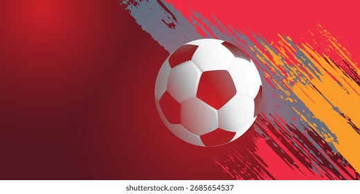 Diseño de fondo de fútbol rojo exclusivo