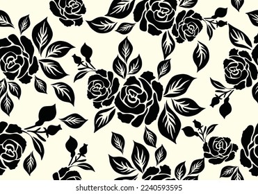 Exclusive rose flower motif, Vector eps 10