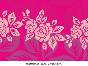 Exclusive rose flower motif, Vector eps 10