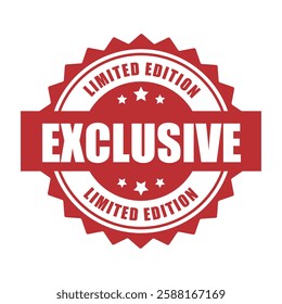 Exclusive rubber stamp seal vector