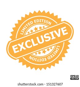 Exclusive rubber stamp sign.-eps10 vector