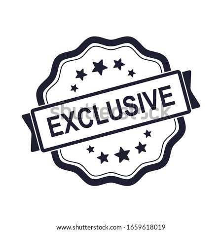 Exclusive rubber stamp, vector design