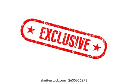 exclusive rubber stamp — vector illustration