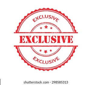 Exclusive rubber stamp.Exclusive grunge stamp.Vector illustration.
