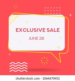 Exclusive sale banner template