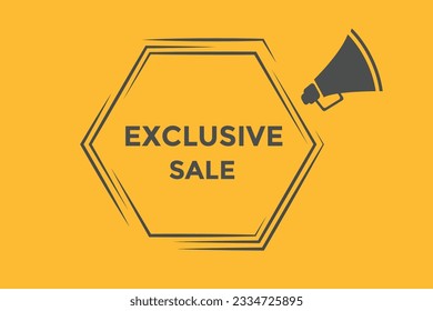 Plantillas de banner web de botón de venta exclusiva. Ilustración vectorial 