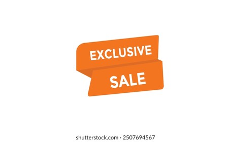 Exclusive sale button web banner templates. Vector Illustration 