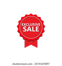 EXCLUSIVE SALE label, Banner tag, for advertising, promotion, retail, website, graphic design project, app design or online store. Vector design template.