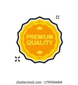 Exclusive sale medal on white background. Customer choice. Flat style. Sale banner badge. Ribbon banner. Premium quality. Vector illustration.