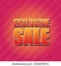 Exclusive Sale Vector design. Discount vector design. Exclusive Sale Discount design.