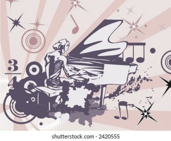 Exclusive Series of Abstract Musician Backgrounds. Check my portfolio for much more of this series as well as thousands of similar and other great vector items.