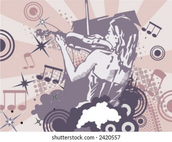 Exclusive Series of Abstract Musician Backgrounds. Check my portfolio for much more of this series as well as thousands of similar and other great vector items.