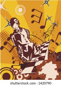 Exclusive Series of Abstract Musician Backgrounds. Check my portfolio for much more of this series as well as thousands of similar and other great vector items.