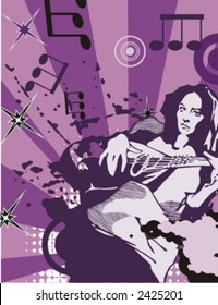 Exclusive Series of Abstract Musician Backgrounds. Check my portfolio for much more of this series as well as thousands of similar and other great vector items.