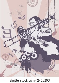 Exclusive Series of Abstract Musician Backgrounds. Check my portfolio for much more of this series as well as thousands of similar and other great vector items.