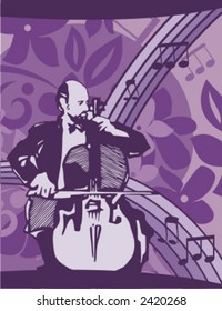 Exclusive Series of Musician Backgrounds in Floral Style. Check my portfolio for much more of this series as well as thousands of similar and other great vector items.