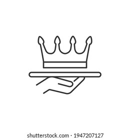 Exclusive service line icon isolated on white background. Vector illustration