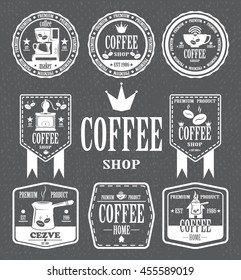 an exclusive set of labels for coffee shops. Logo coffee