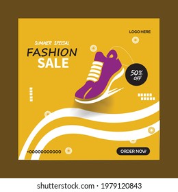 Exclusive shoes collection, social media post template , Social media Banner post.