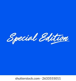 Exclusive 'Special Edition' Script Vector Art. Luxurious Calligraphy Typography Isolated on White.