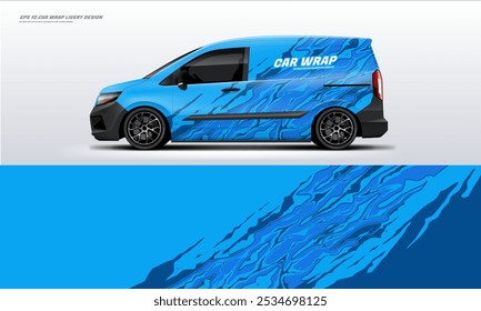 exclusive and Sporty color Racing Car wrap livery design. Vector file eps 10 printable file below. Universal use, space for sponsor ready.