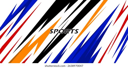 Exclusive and sporty color racing car livery design. Printable vector file below. Universal use.