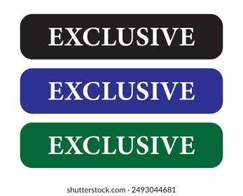 Exclusive Stamp Icon vector. exclusive stamp Sticker text Isolated on White Background. exclusive badge on vector illustration.