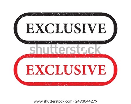 Exclusive Stamp Icon vector. exclusive stamp Sticker text Isolated on White Background. exclusive badge on grungy style. vector illustration.