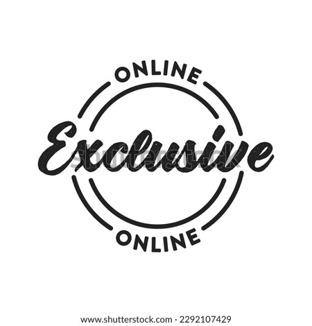 Exclusive Stamp, Exclusive Label, Exclusive Seal, Vector Illustration Background	