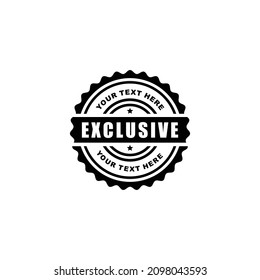Exclusive stamp seal icon vector illustration