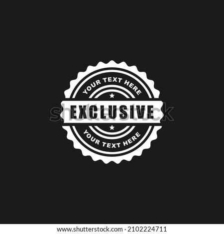 Exclusive stamp seal icon vector illustration