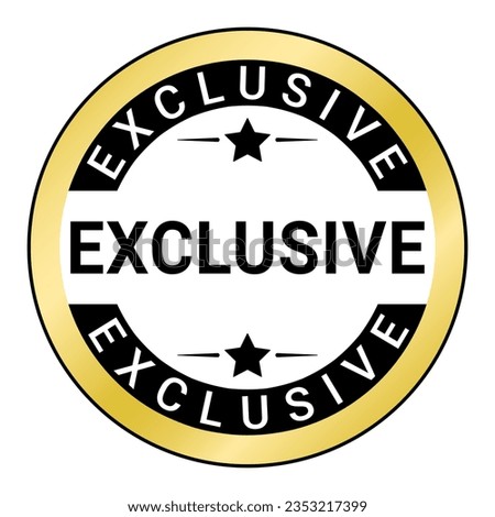 Exclusive stamp sticker with Stars vector illustration
