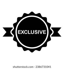 Exclusive Tag Icon, Vector Graphics
