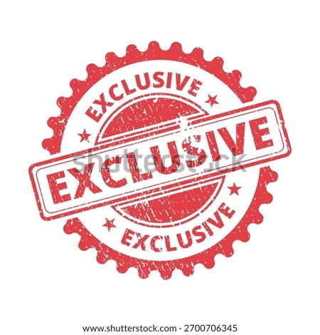 Exclusive textured round stamp red ink vector format scalable vintage
