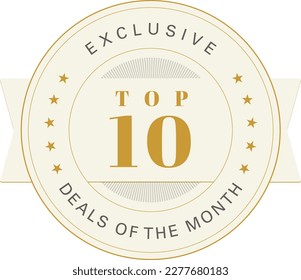 Exclusive Top 10 Deals of the Month contemporary modern gold logo