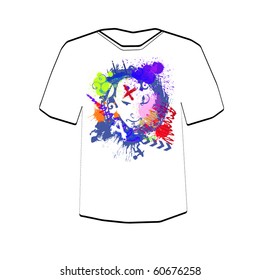 Exclusive. T-shirt design template. Editable