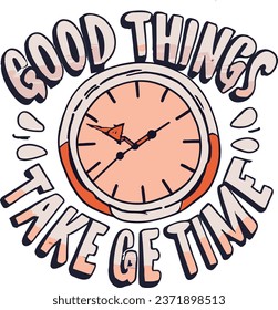 Exclusive typography Time T-Shirt design