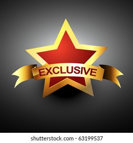 exclusive vector icon in golden color