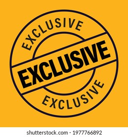 exclusive vector stamp icon isolated on yellow background, simple