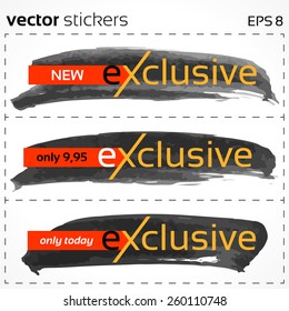 Exclusive, vector stickers or banner