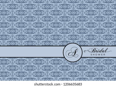 exclusive vintage invitation, damask pattern background