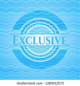 Exclusive water wave concept style emblem.