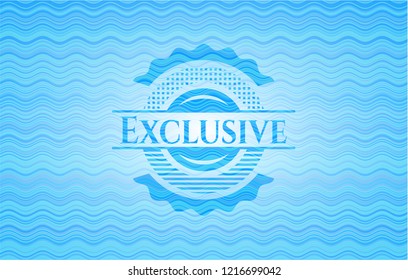 Exclusive water wave representation badge.