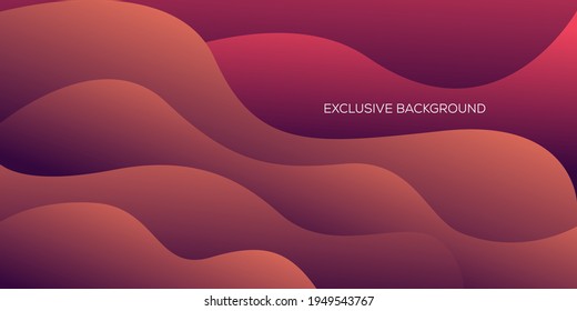 Exclusive wavy geometric background. Trendy gradient shapes composition. Eps10 vector