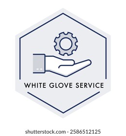 Exclusive White Glove Service Icon for Premium Assistance