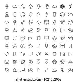 Exclusive wireless thin line icons set. Big package of modern minimalistic pictograms for mobile UIUX kit, infographics and web sites. High quality internet signs