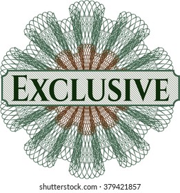 Exclusive written inside abstract linear rosette