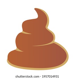 Excremento, ilustración vectorial. Limpie después de sus mascotas.