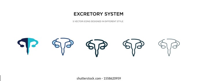 excretory system icon in different style vector illustration. two colored and black excretory system vector icons designed in filled, outline, line and stroke style can be used for web, mobile, ui